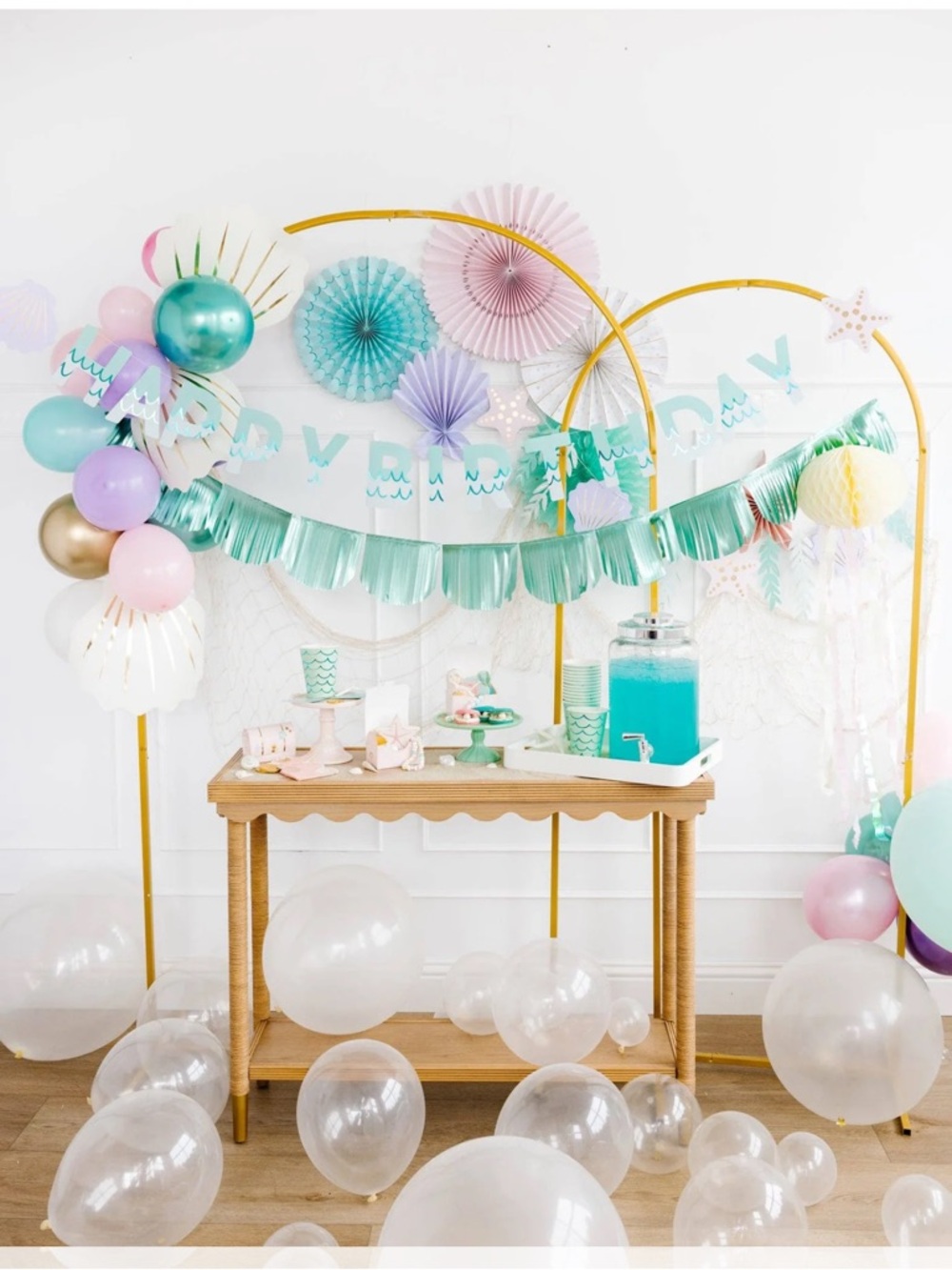 My Mind’s Eye Paper Goods Under the Sea Happy Birthday Party Banner & Fringe Set